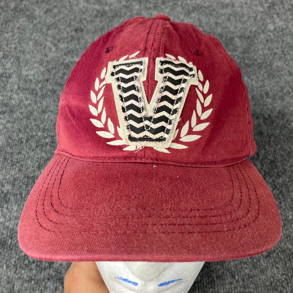 SO Men's Red V Patch Cap Chevron Adjustable Strapback Hat